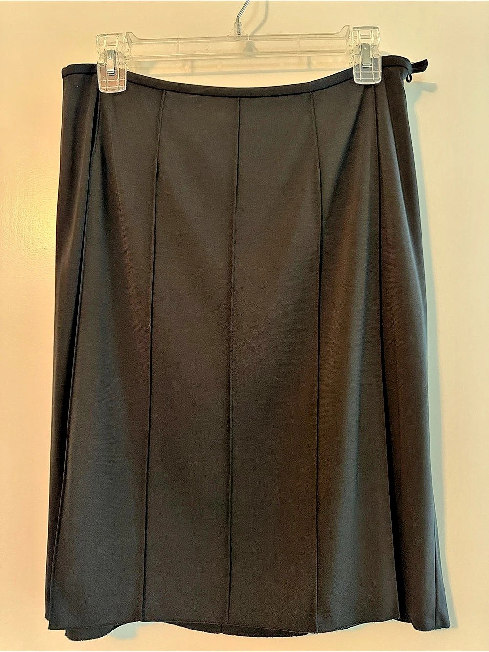 Ann Taylor Petites Black Panel Midi Skirt Size 10P Like New